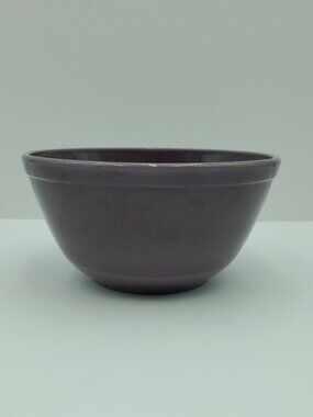 Mosser Glass Eggplant Medium Mixing Bowl Purple Pressed Glass Serving Bowl